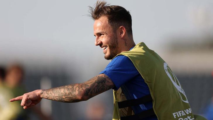 James Maddison in England training